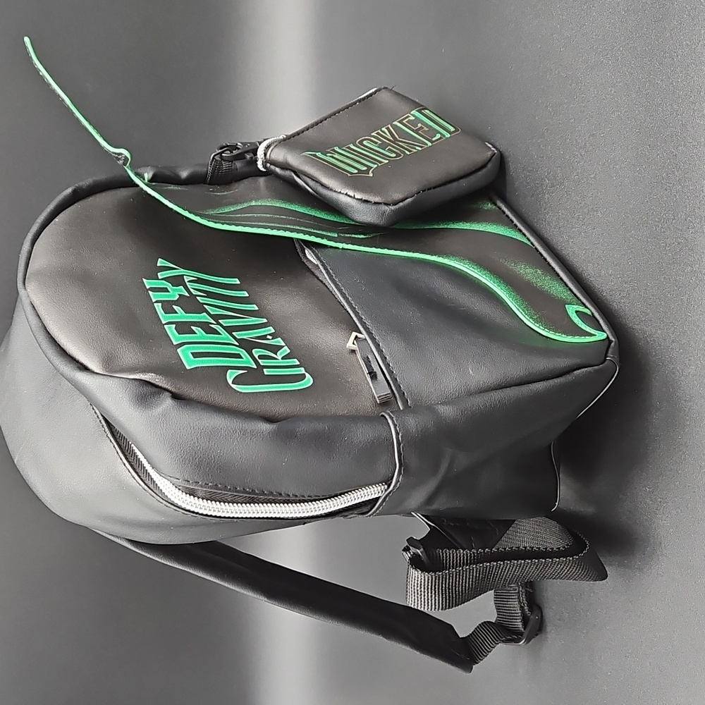 NWT 'Wicked' Defy Gravity Black and Green Backpack - Picture 2 of 7